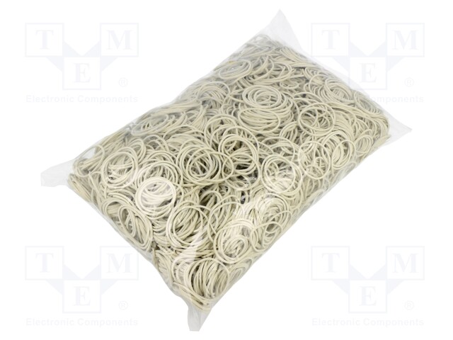 Rubber bands; Width: 3mm; Thick: 1.5mm; rubber; Colour: white