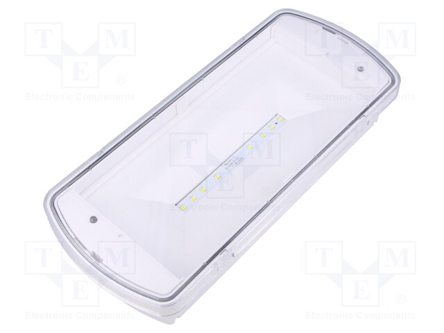 Lamp: LED emergency luminaire; IP65; Colour: white; 3.2W; 230VAC