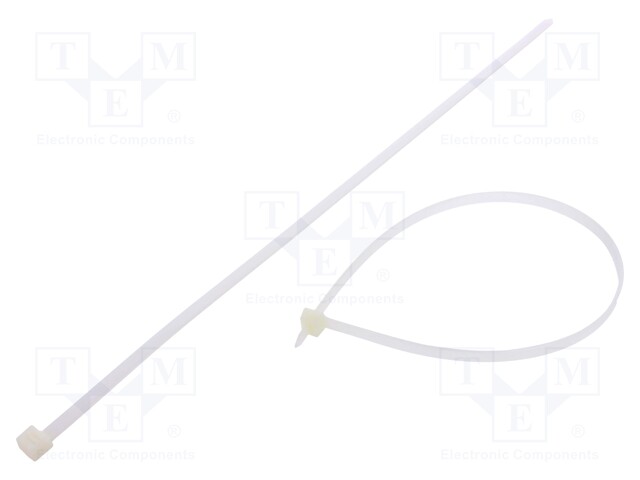 Cable tie; L: 450mm; W: 7.6mm; polyamide; 533N; natural; Ømax: 130mm