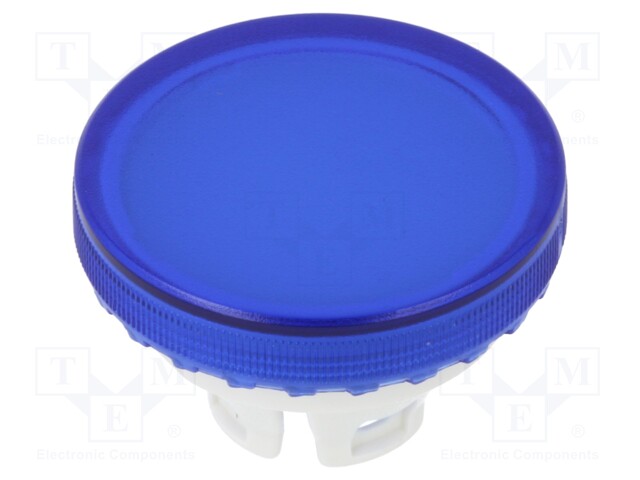 Actuator lens; 22mm; 84; Colour: transparent blue; Mat: plastic