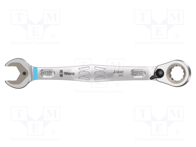 Wrench; inch,combination spanner,with ratchet; steel; 234mm