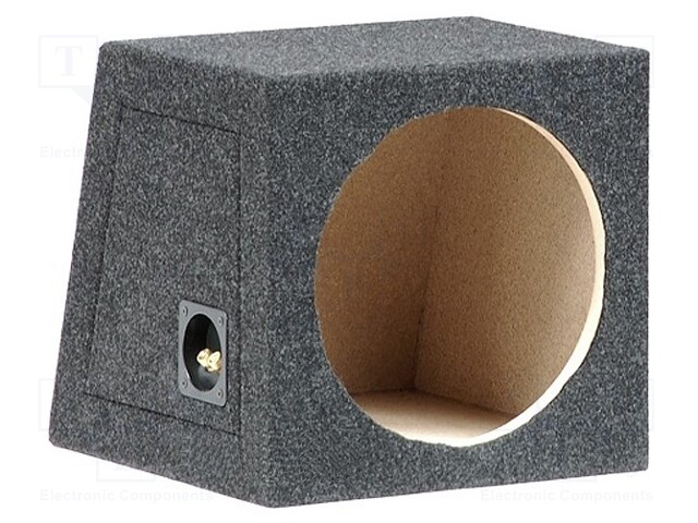 Car loudspeaker enclosure; MDF; black melange; textil; 30l; 300mm