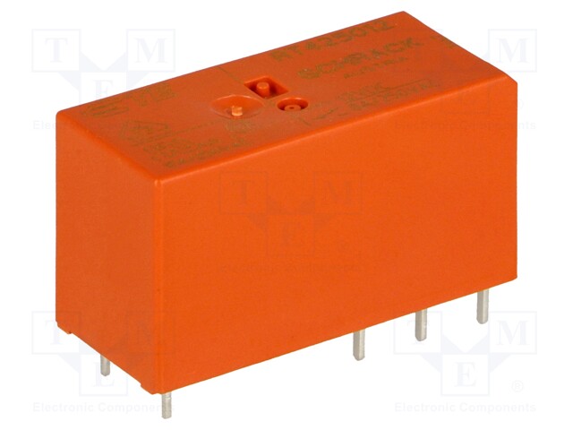 Relay: electromagnetic; DPDT; Ucoil: 12VDC; 8A/250VAC; 8A/30VDC; 8A