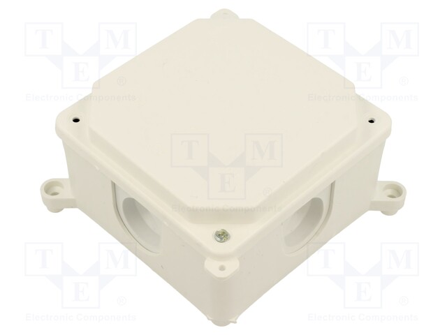 Enclosure: junction box; X: 103mm; Y: 103mm; Z: 60mm; wall mount