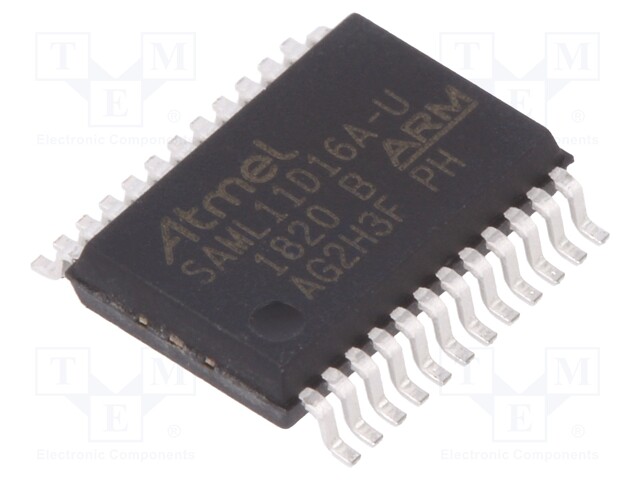 ARM microcontroller; SRAM: 16384B; Flash: 64kB; SO24; 1.62÷3.6VDC