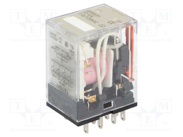 Relay: electromagnetic; 4PDT; Ucoil: 115VAC; 5A/220VAC; 5A/24VDC