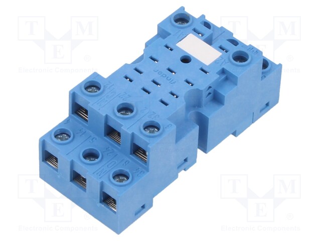 Relay Socket, DIN Rail, Panel, Screw, 11 Pins, 10 A, 250 V