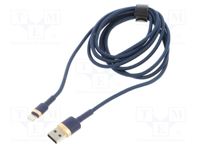 Cable; High Speed,USB 2.0; Apple Lightning plug,USB A plug; 2m