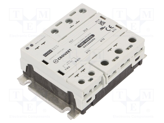 Relay: solid state; Ucntrl: 4÷32VDC; 25A; 24÷510VAC; -40÷80°C