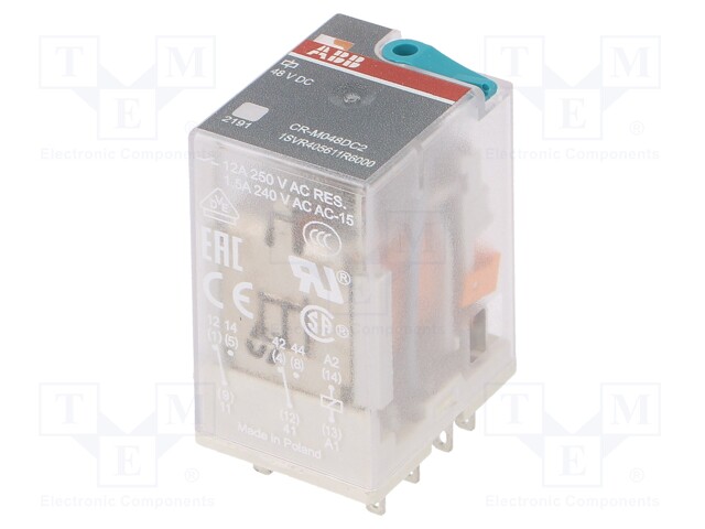 Relay: electromagnetic; DPDT; Ucoil: 48VDC; 12A; max.250VAC