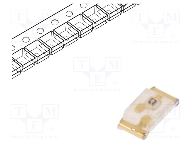 LED; SMD; 0603; orange; 120÷250mcd; 1.6x0.8x0.45mm; 120°; 2.1÷2.5V