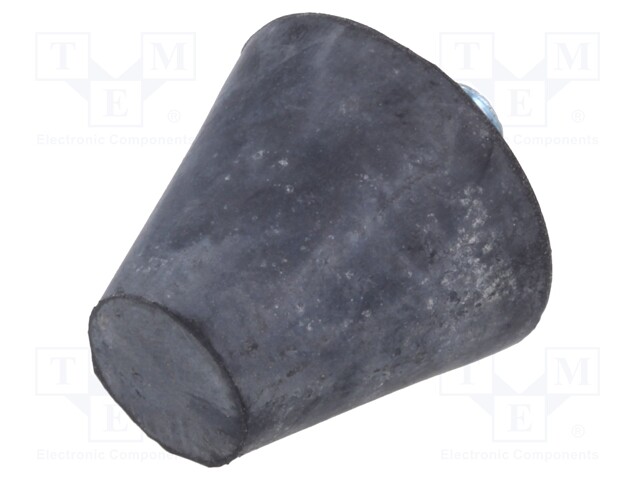 Vibroisolation foot; Ø: 20mm; Shore hardness: 40±5; 358N; 84N/mm