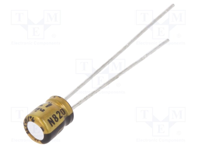 Capacitor: electrolytic; THT; 4.7uF; 35VDC; Ø4x5mm; Pitch: 1.5mm