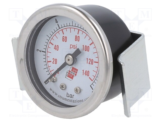 Manometer; Working pressure: 0÷10bar; 40mm; Enclos.mat: steel