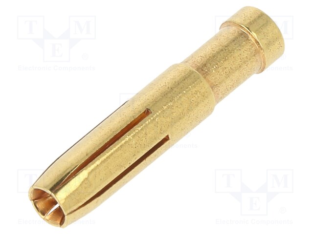 Contact; female; 4mm2; 12AWG; gold-plated; crimped; bulk; for cable