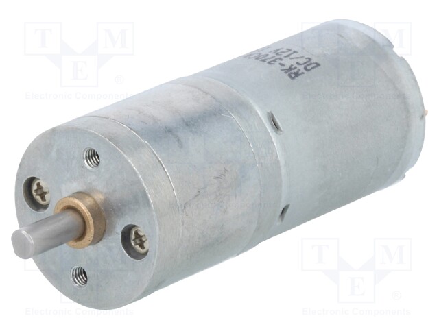 Motor: DC; with gearbox; Medium Power; 12VDC; 2.1A; Shaft: D spring