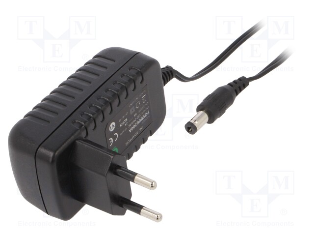 Power supply: switched-mode; voltage source; 6VDC; 2A; 12W; plug