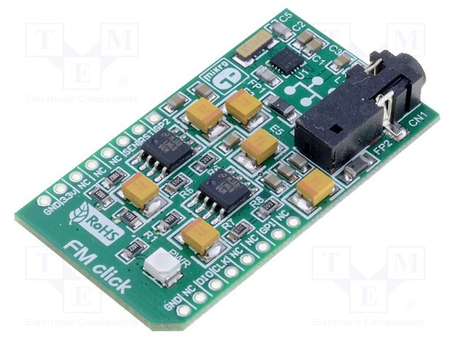 Click board; FM receiver; I2C; LM4864,Si4703; mikroBUS connector