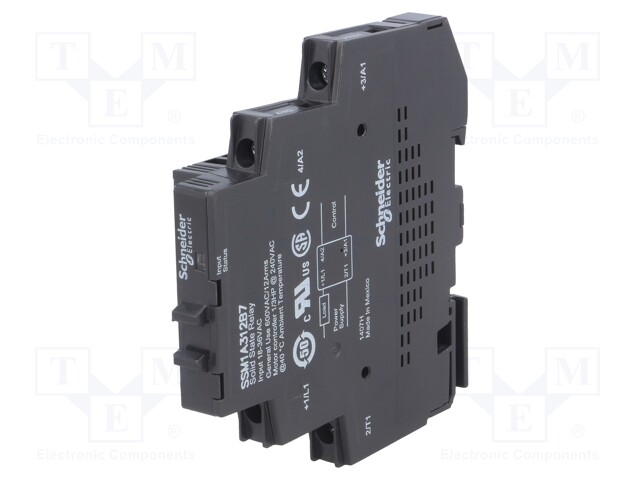 Relay: solid state; Ucntrl: 18÷36VAC; 12A; 48÷600VAC; DIN; 18mm