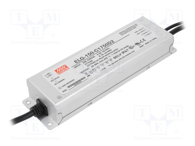 Power supply: switched-mode; LED; 150.5W; 43÷86VDC; 1.75A; IP67