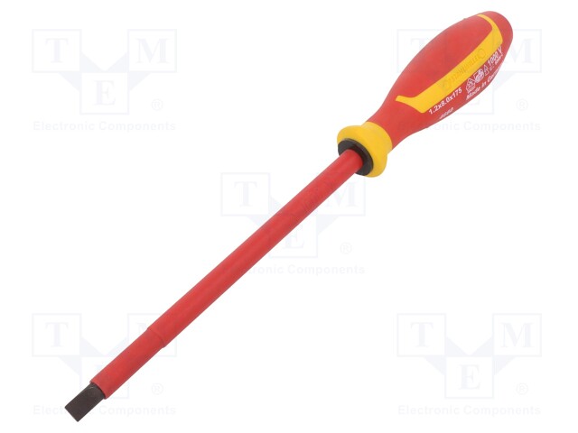 Screwdriver; insulated; slot; 8,0x1,2mm; Blade length: 175mm