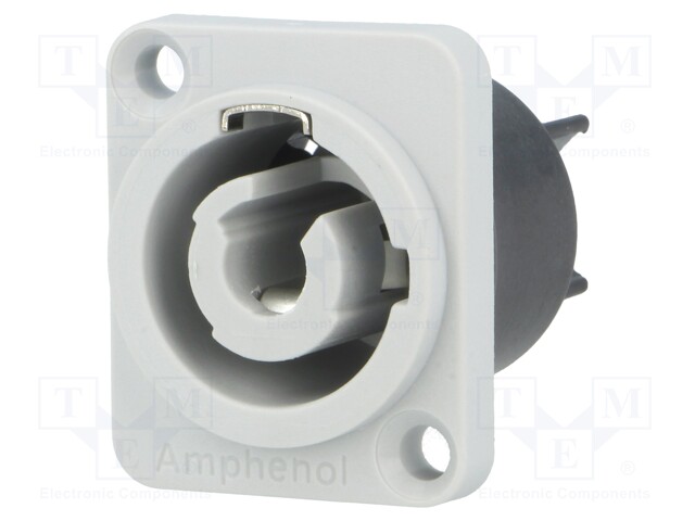 Socket; circular; male; PIN: 3; 25A; thermoplastic; Series: HP; IP54