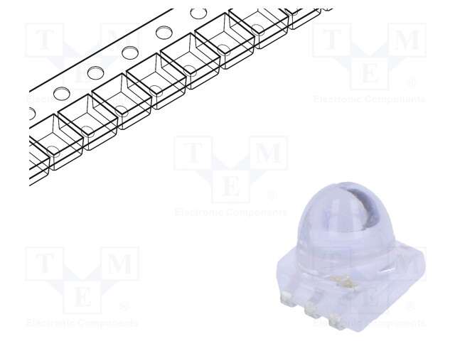 LED; SMD; PLCC6,2018; green; 18÷96mcd; 4.8x4.8x4.33mm; 11°; 20mA