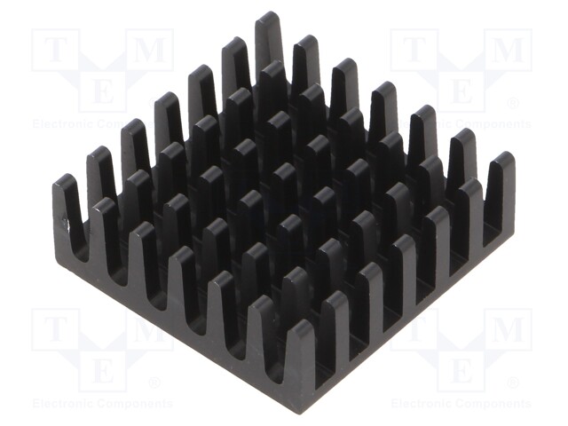 Heatsink: extruded; grilled; BGA; black; L: 25mm; W: 25mm; H: 8.9mm