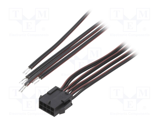 Cable; Micro-Fit 3.0; male,cables; PIN: 8; 0.4m; 4A; Insulation: PVC