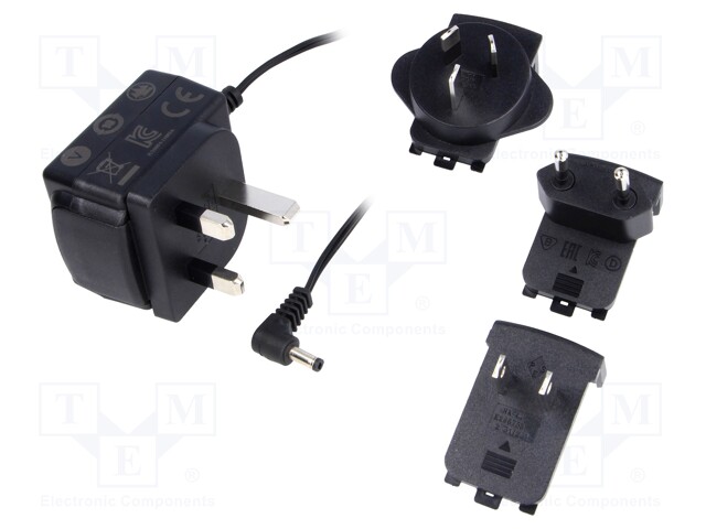 Power supply: switched-mode; 5VDC; 1A; 5W; 100÷240VAC; Case: plug