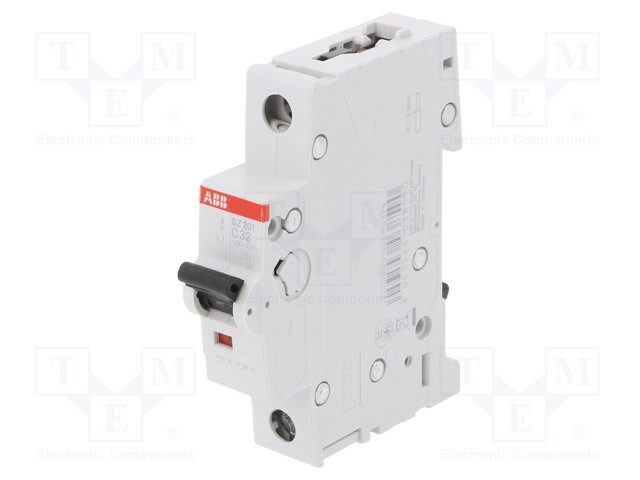 Circuit breaker; 230VAC; Inom: 32A; Poles: 1; DIN; Charact: C; 6kA