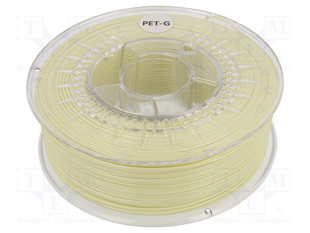 Filament: PET-G; 1.75mm; vanilla; 220÷250°C; 1kg