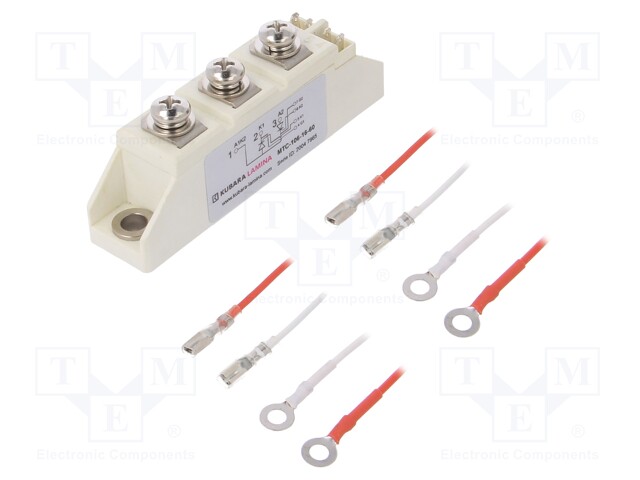 Module: thyristor; double series; 1.6kV; 106A; Ifmax: 166A; screw