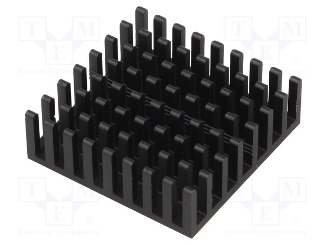 Heatsink: extruded; black; L: 31mm; W: 31mm; H: 10mm; aluminium