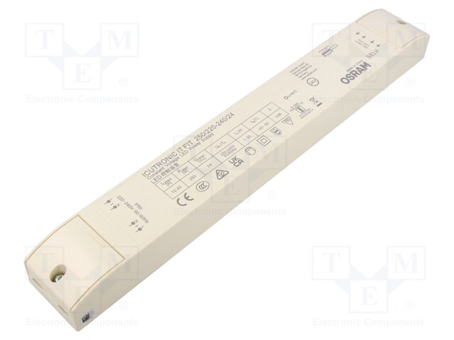 Power supply: switched-mode; LED; 250W; 24VDC; 220÷240VAC; IP20