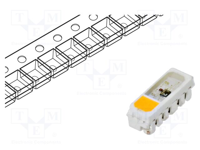 Programmable LED; SMD; RGBW; 5x1.8x1.6mm; 120°; 12mA; Front: flat