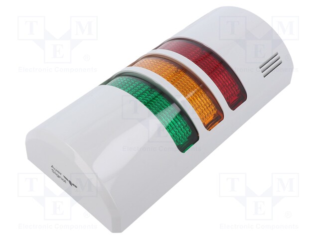 Signaller: signalling column; LED; red/orange/green; IP65; Ø: 90mm