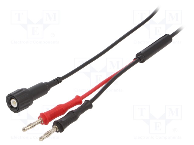 Test lead; 70VDC; 3A; BNC plug,banana plug 4mm x2; Len: 2m; Z: 50Ω