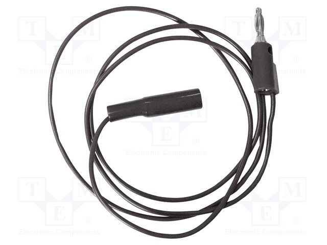 Test lead; PVC; 0.61m; black; 5A; 600V; Cond.cross sec: 0.51mm2