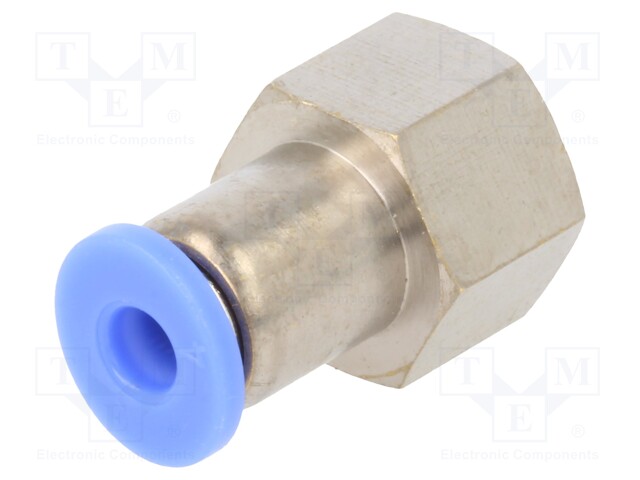 Push-in fitting; straight; -0.95÷15bar; nickel plated brass