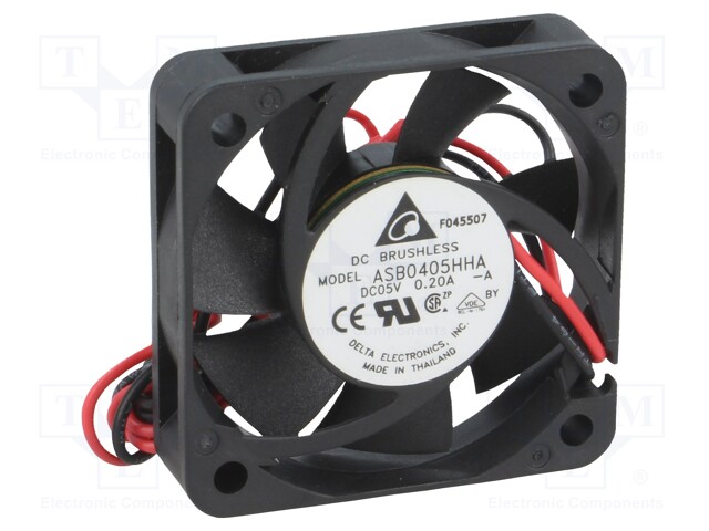 Fan: DC; axial; 40x40x10mm; 13.86m3/h; 29.5dBA; slide bearing