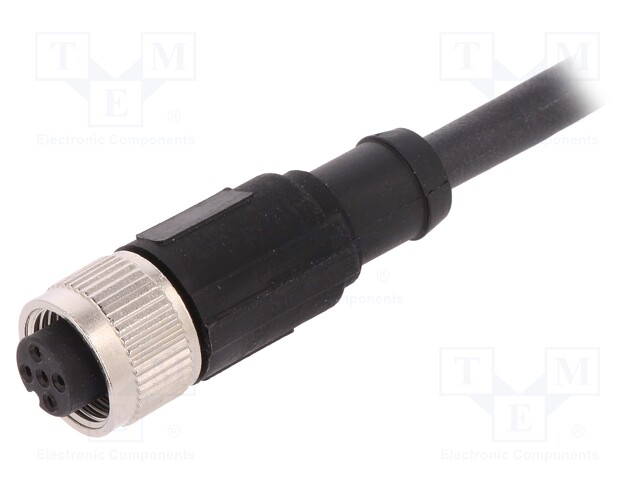 Connection lead; M12; PIN: 5; straight; 10m; plug; 60VAC; 4A; 60VDC