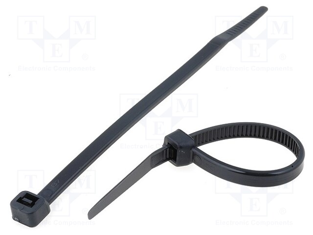 Cable tie; L: 120mm; W: 4.8mm; polyamide; 215.5N; black; Ømax: 30mm