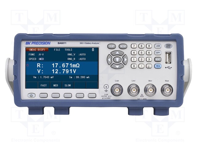 Tester: battery tester; LCD 4,3" (480x272); Sampling: 50x/s