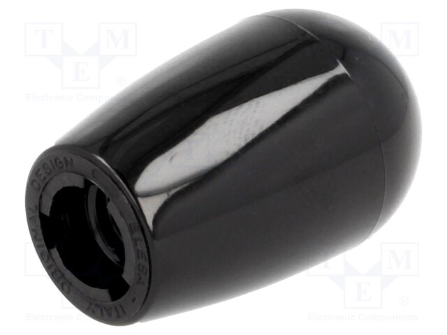 Conical knob; M8; 20mm; black; L: 32mm; Base dia: 14mm; Ømax: 20mm