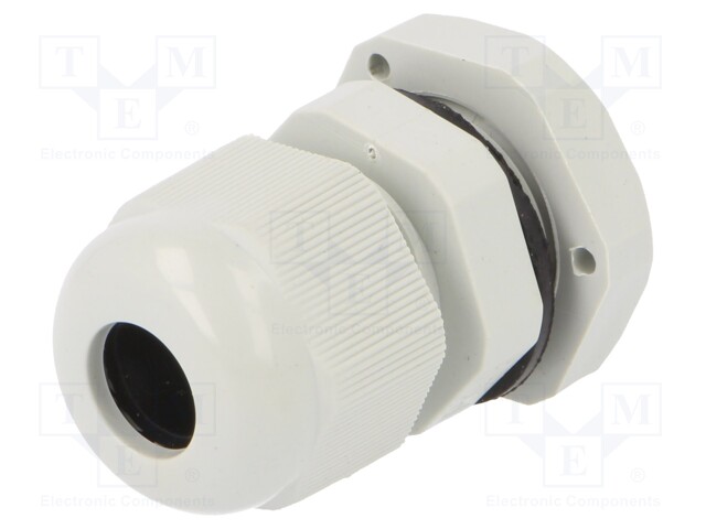 Cable gland; PG9; IP67; Mat: polyamide; grey; Conform to: DIN 40430