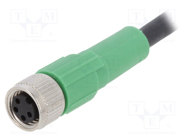 Connection lead; M8; PIN: 4; straight; 3m; plug; 30VAC; 4A; -25÷90°C