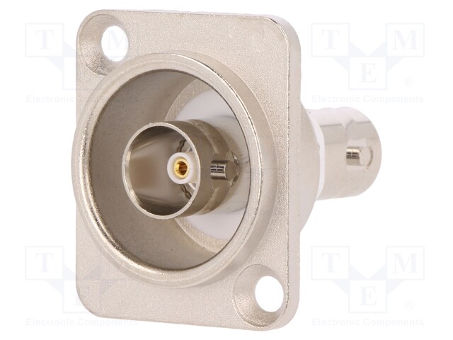 Coupler; BNC socket,both sides; insulated; 75Ω; silver; Series: FT