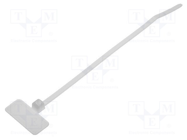 Cable tie; with label; L: 110mm; W: 2.5mm; polyamide; 80N; natural