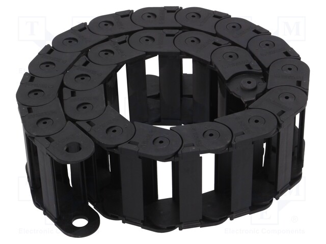 Cable chain; Series: Light; Bend.rad: 75mm; L: 990mm; Colour: black